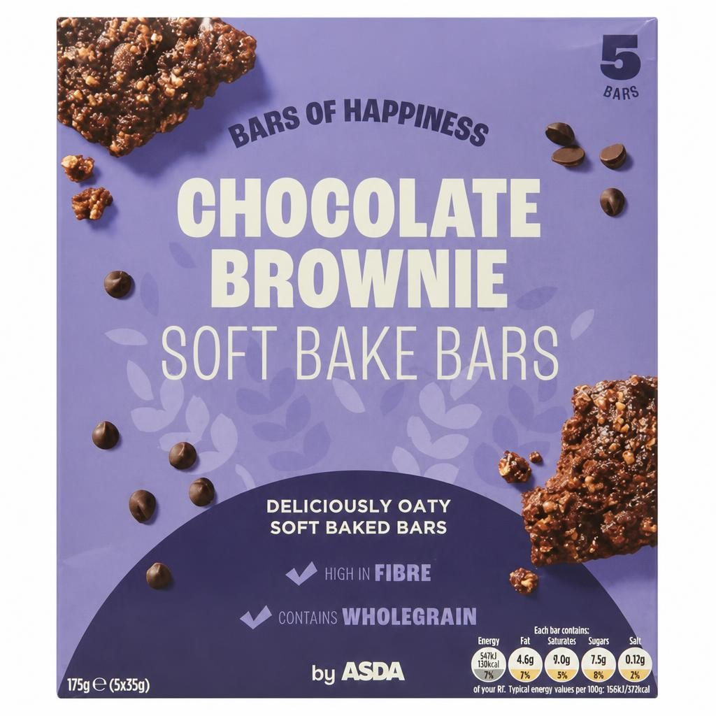 ASDA Chocolate Brownie Soft Bake Bars 5 x 35g (175g)