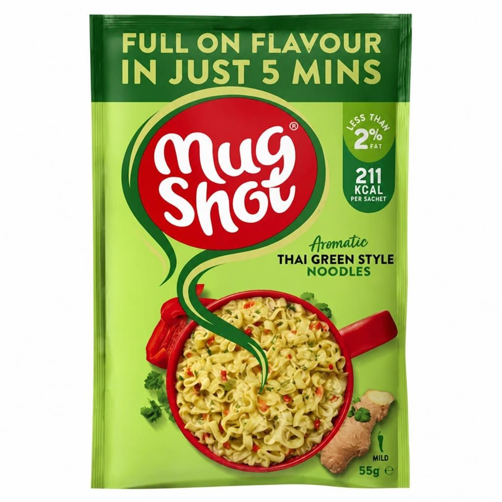 Mug Shot Aromatic Thai Green Style Noodles 55g