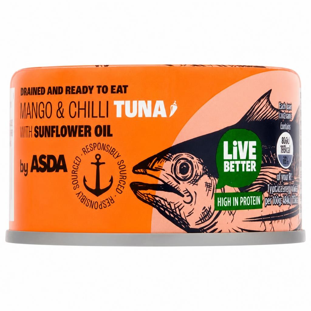 ASDA Mango & Chilli Tuna with Sunflower Oil 80g