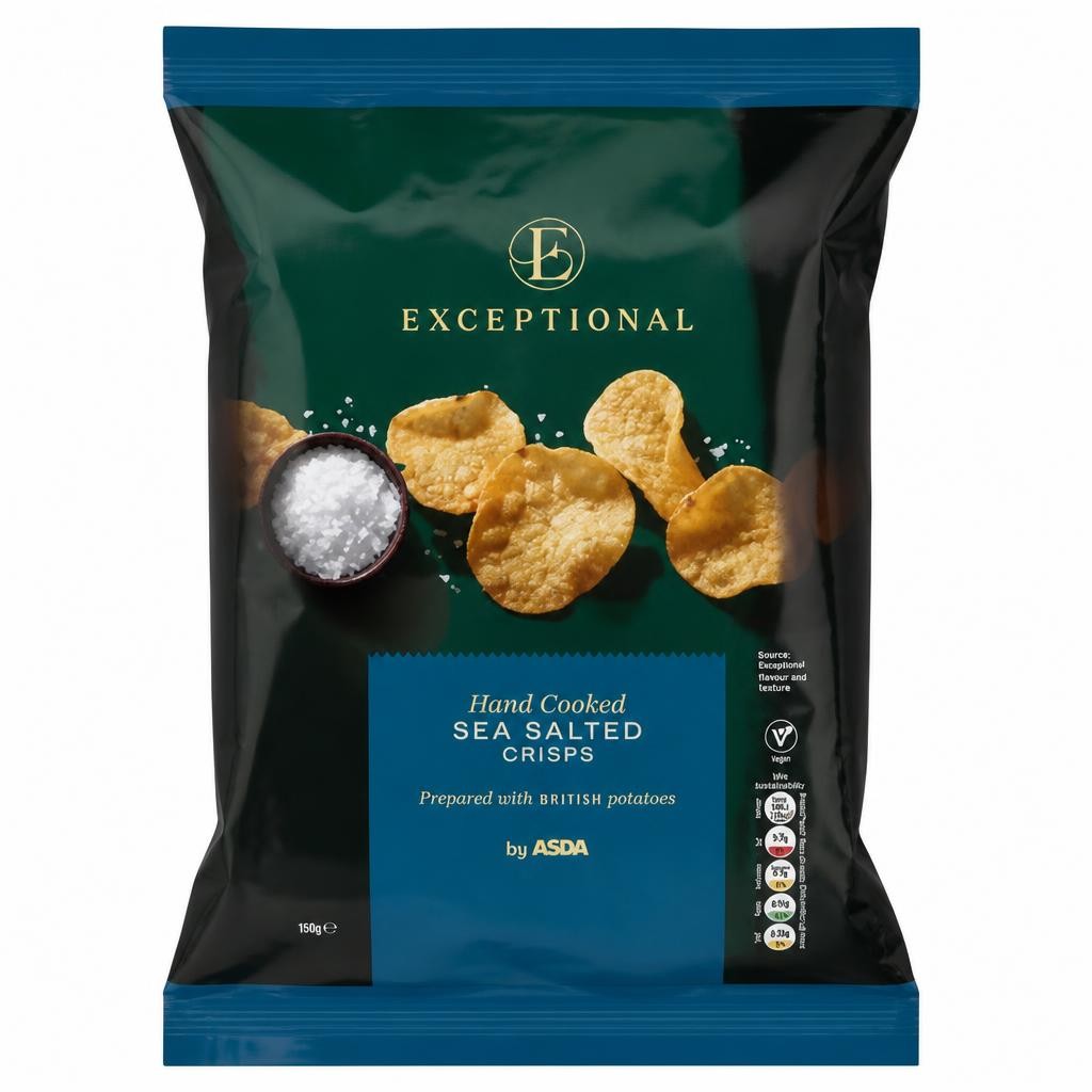 Exceptional By Asda Hand Cooked Sea Salted Crisps 150g