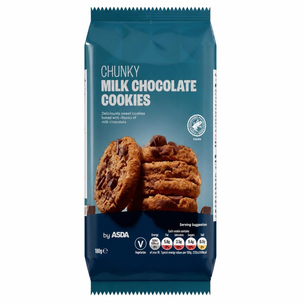 ASDA Chunky Milk Chocolate Cookies 180g