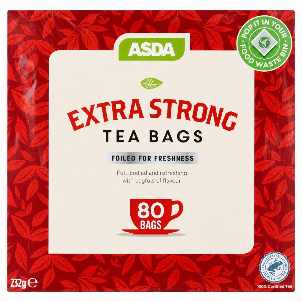 ASDA Extra Strong 80 Tea Bags 232g