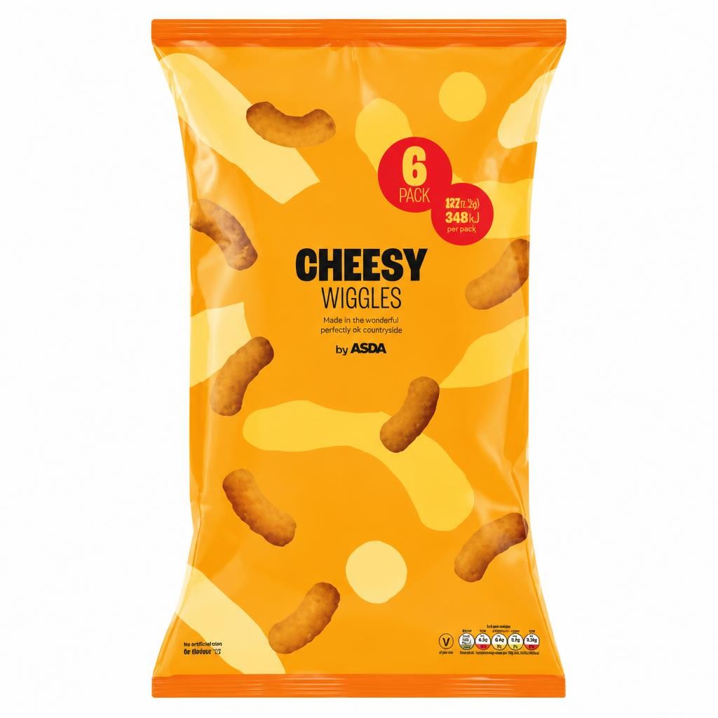 ASDA Cheesy Wiggles 6 x 16g (96g)