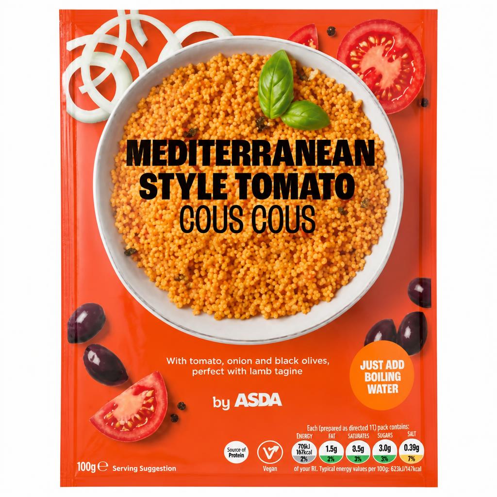 ASDA Mediterranean Style Tomato Cous Cous 100g