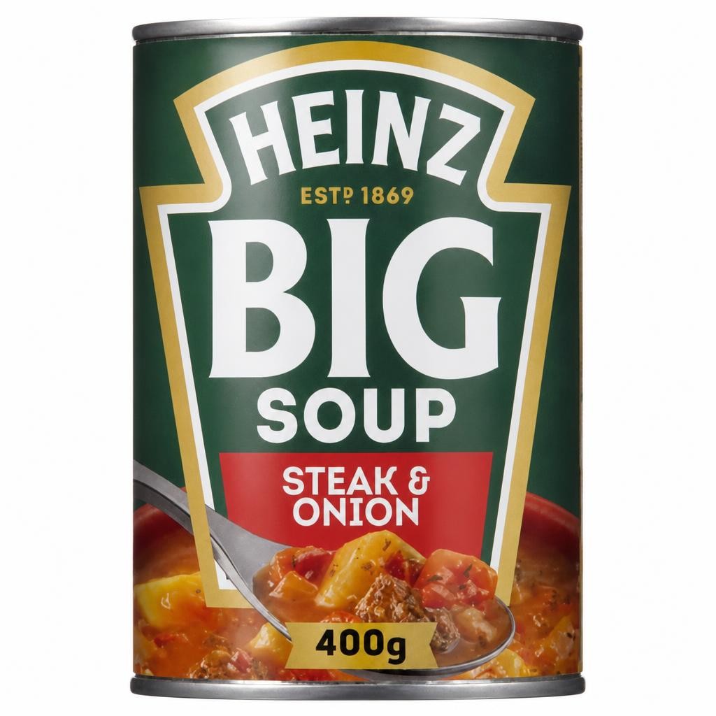 Heinz Steak and Onion Chunky Big Tinned Soup 400g