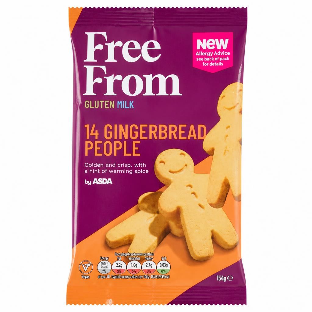 Free From by Asda Free From by  14 Gingerbread People 154g