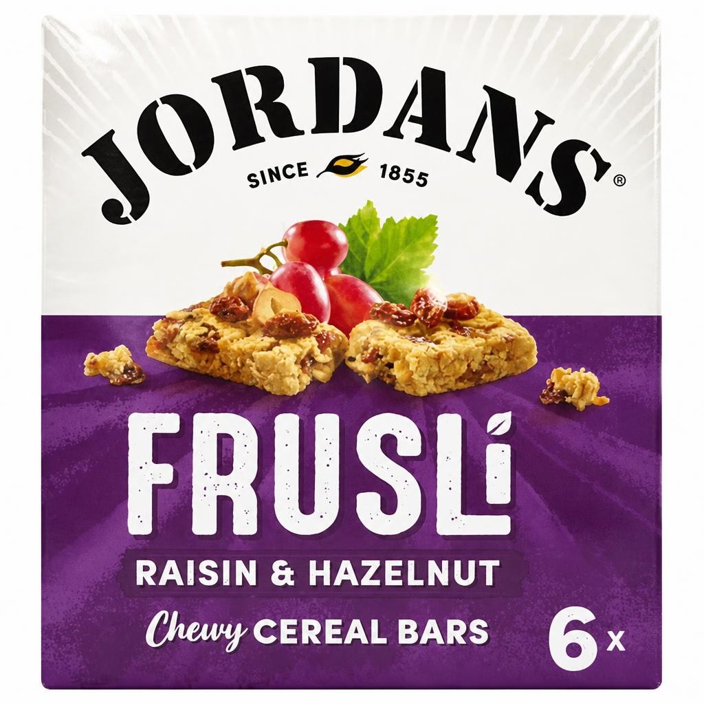 Jordans Frusli Raisins & Hazelnuts Chewy Cereal Bars 6 x 30g (180g)