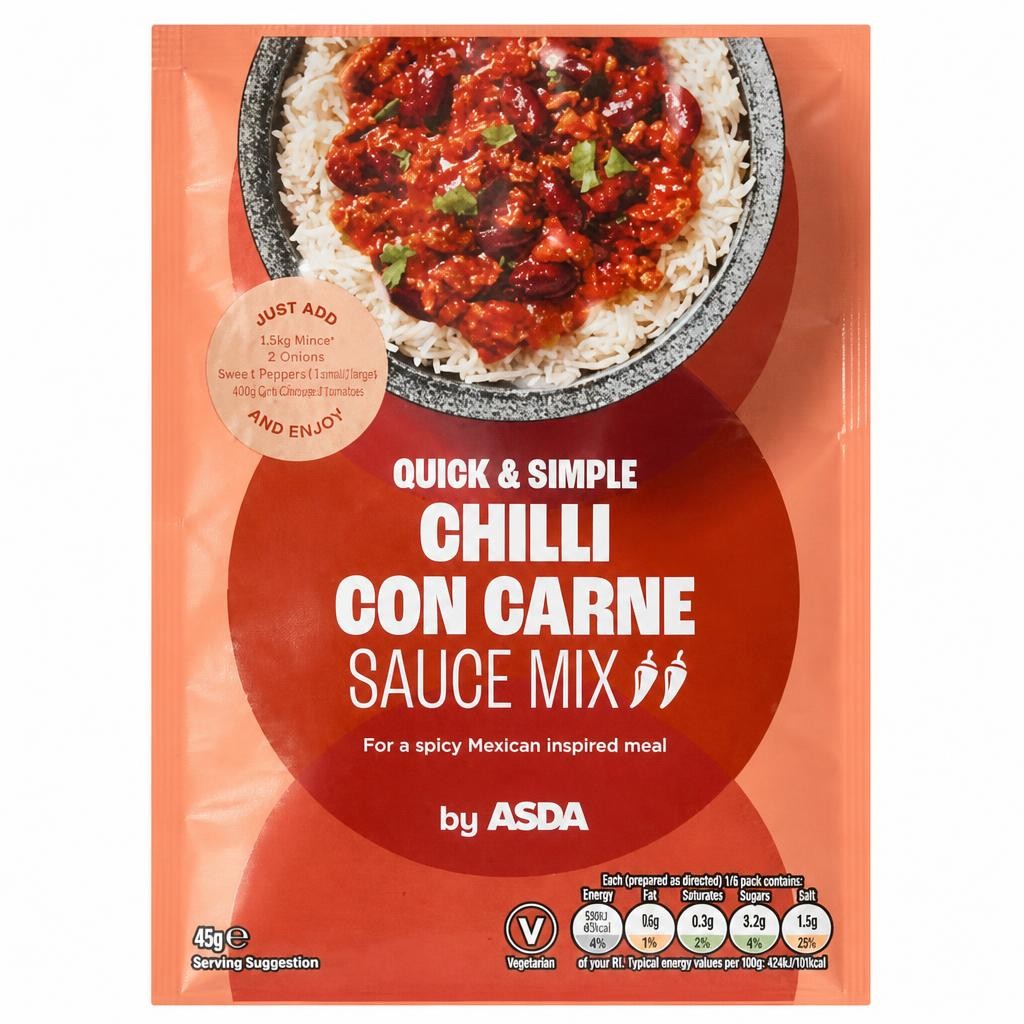 ASDA Chilli Con Carne Sauce Mix 45g