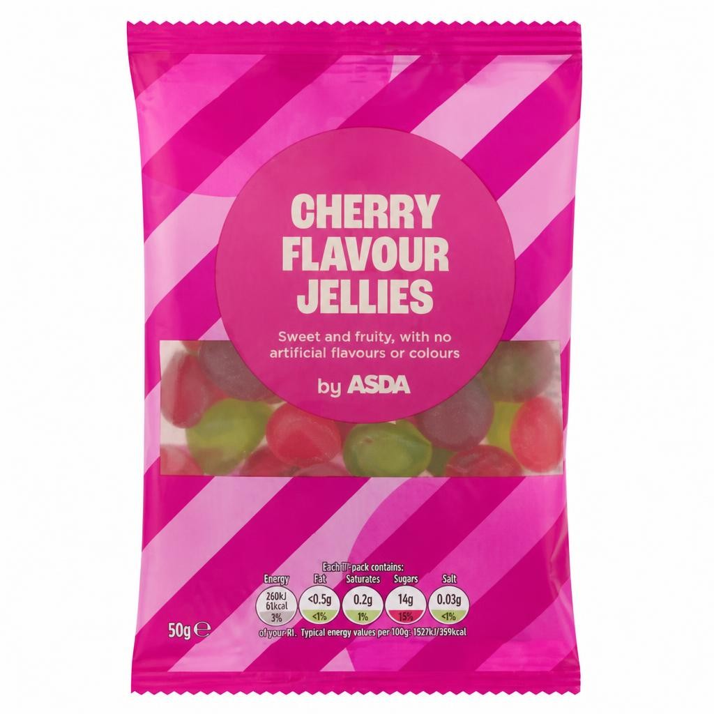 ASDA Cherry Flavour Jellies 50g