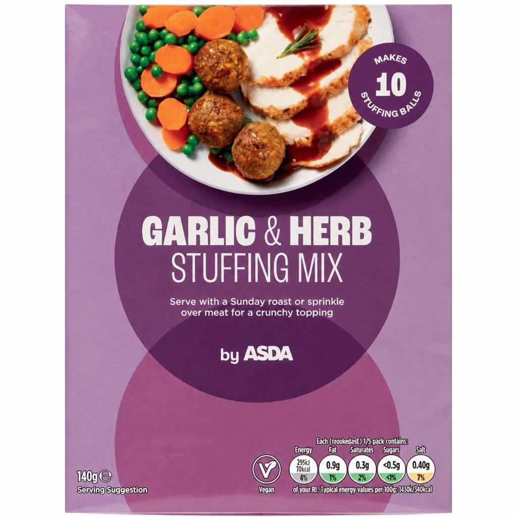 ASDA Garlic & Herb Stuffing Mix 140g