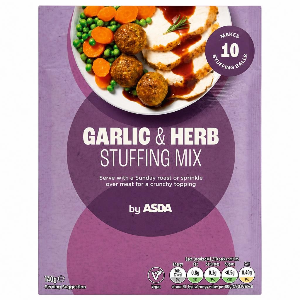 ASDA Garlic & Herb Stuffing Mix 140g