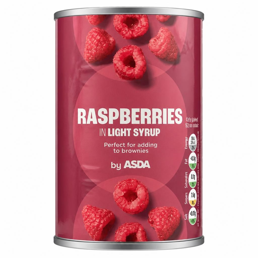ASDA Raspberries in Light Syrup 300g
