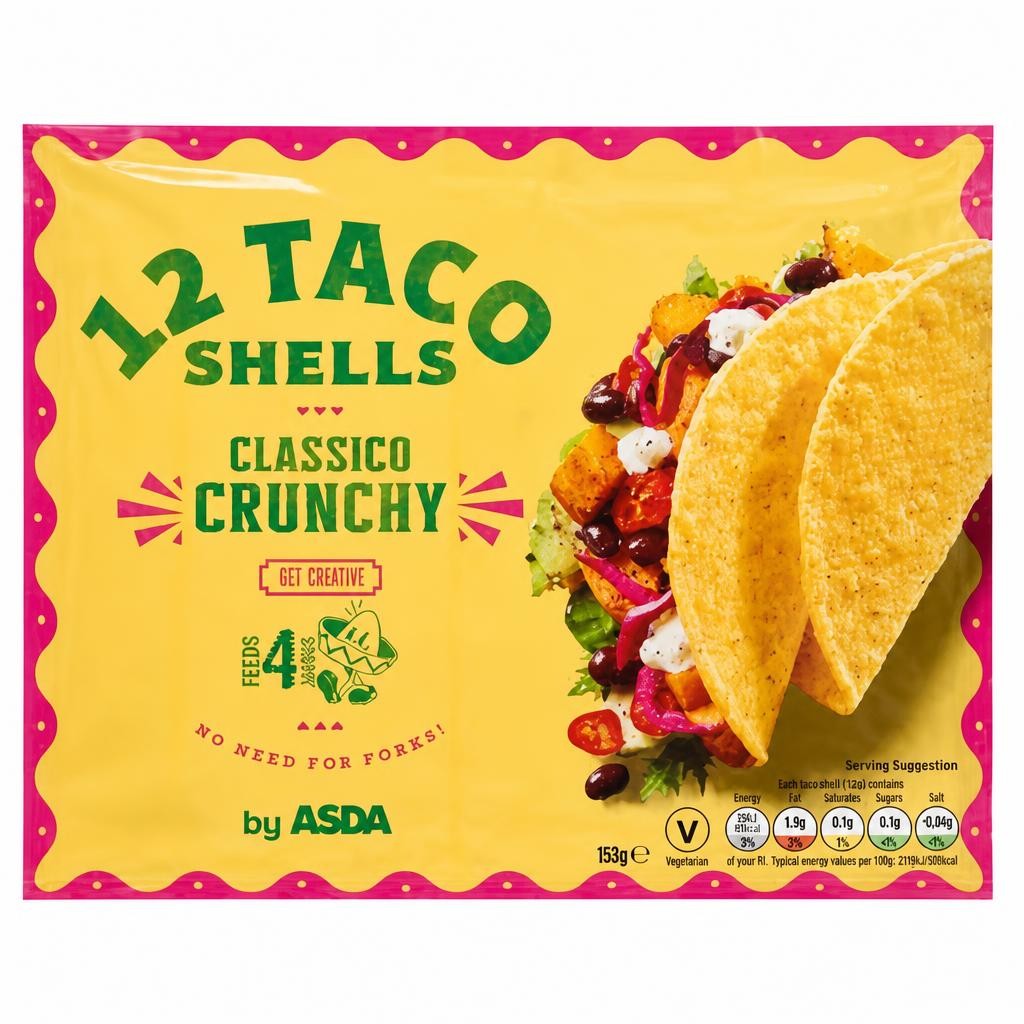 ASDA 12 Classico Crunchy Taco Shells 158g