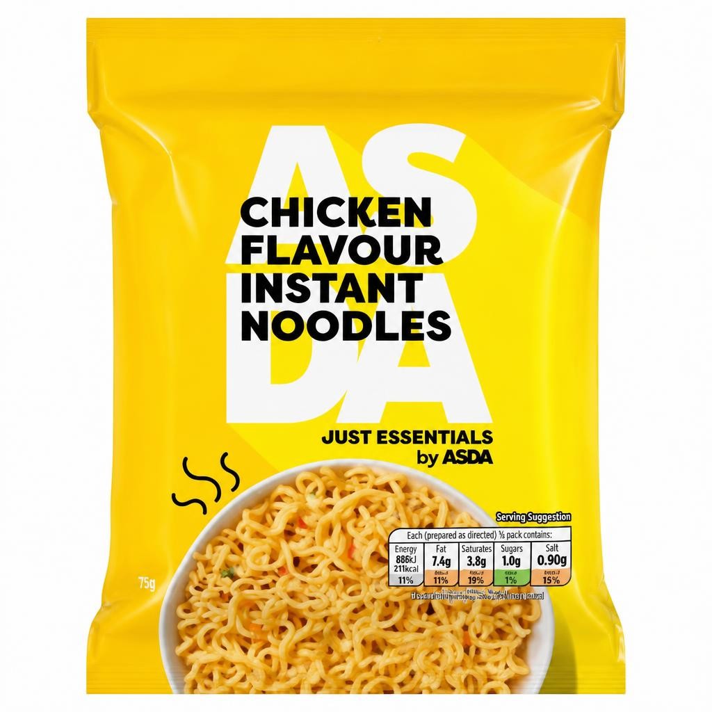 JUST ESSENTIALS by ASDA Just Essentials Chicken Flavour Instant Noodles 65g