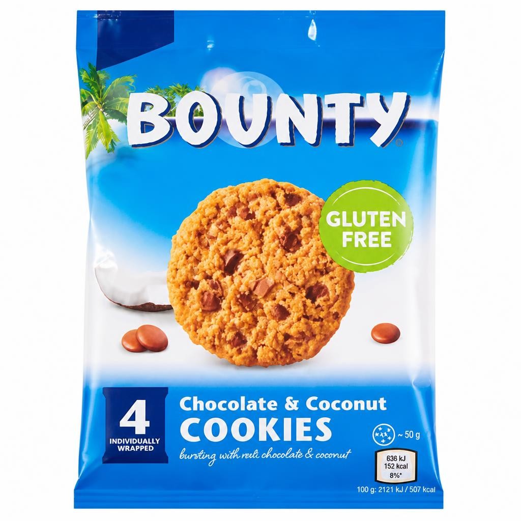 Bounty 4 Chocolate & Coconut Cookies 4 x 30g