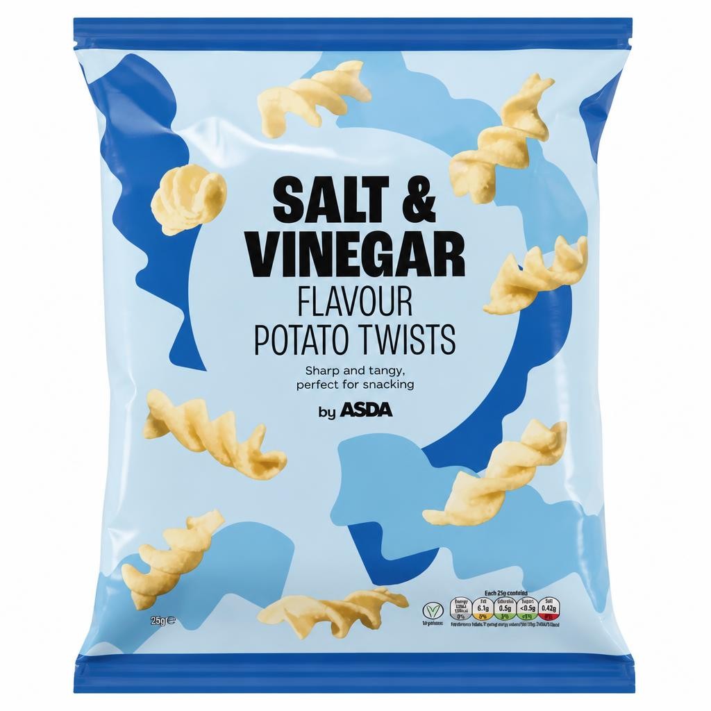 ASDA Salt & Vinegar Flavour Potato Twists 120g