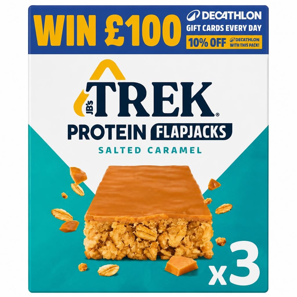 Trek Protein Flapjacks Salted Caramel 3 x 40g