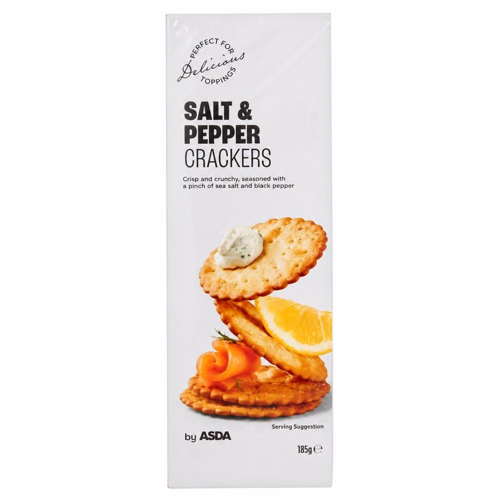 ASDA Salt & Pepper Crackers 185g