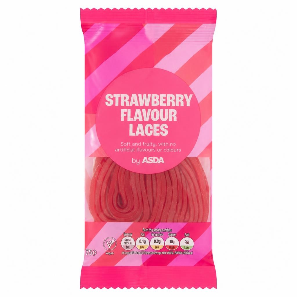 ASDA Strawberry Flavour Laces 50g