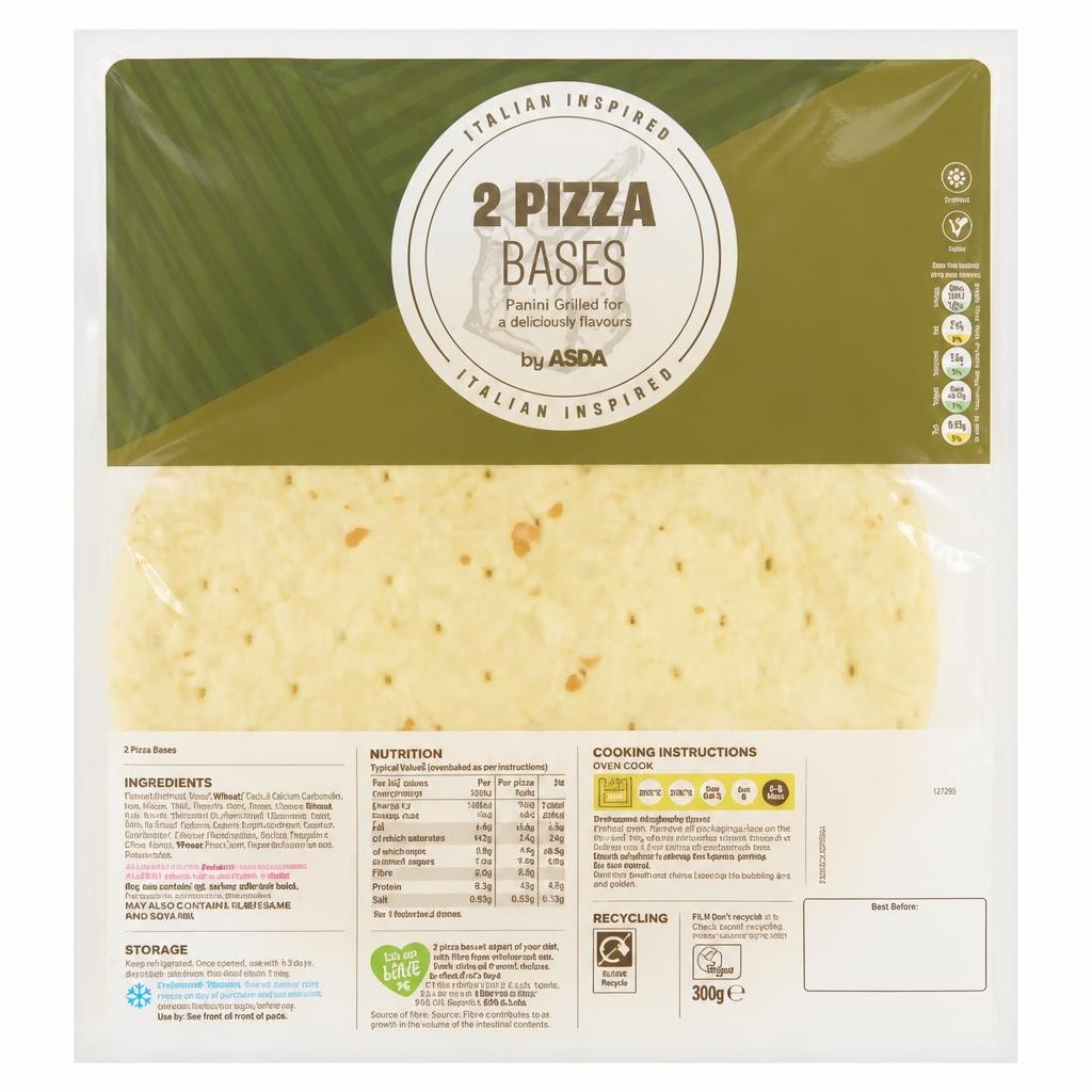 ASDA 2 Pizza Bases 300g