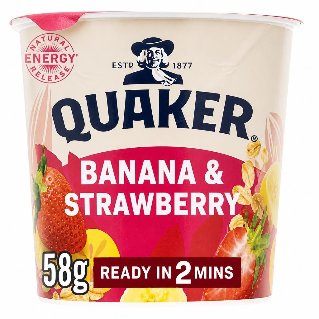 Quaker Oat So Simple Banana & Strawberry Porridge Pot 58g