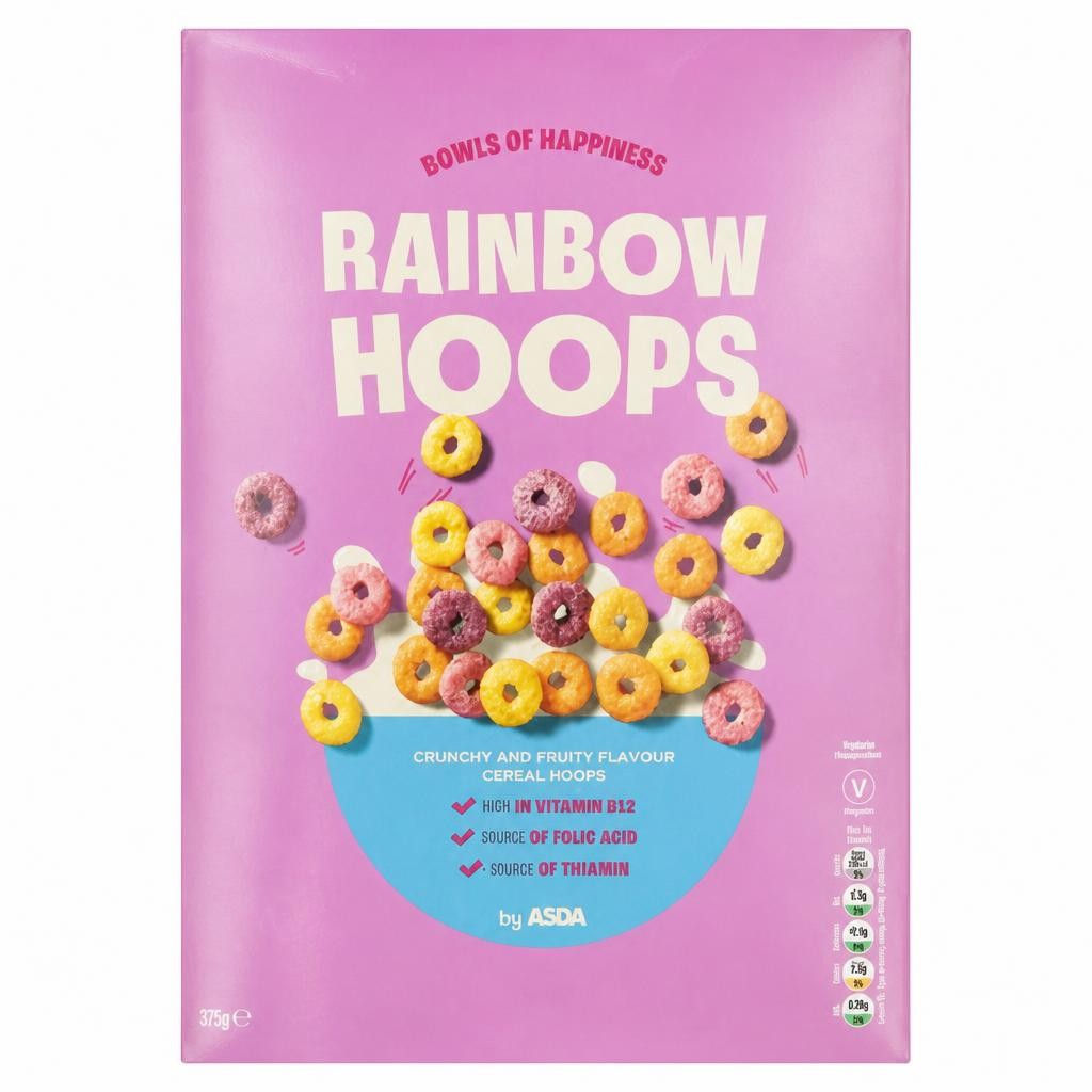 ASDA Rainbow Hoops 375g