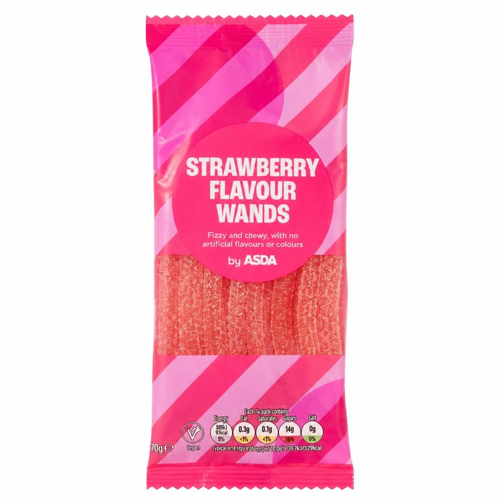 ASDA Strawberry Flavour Wands 50g