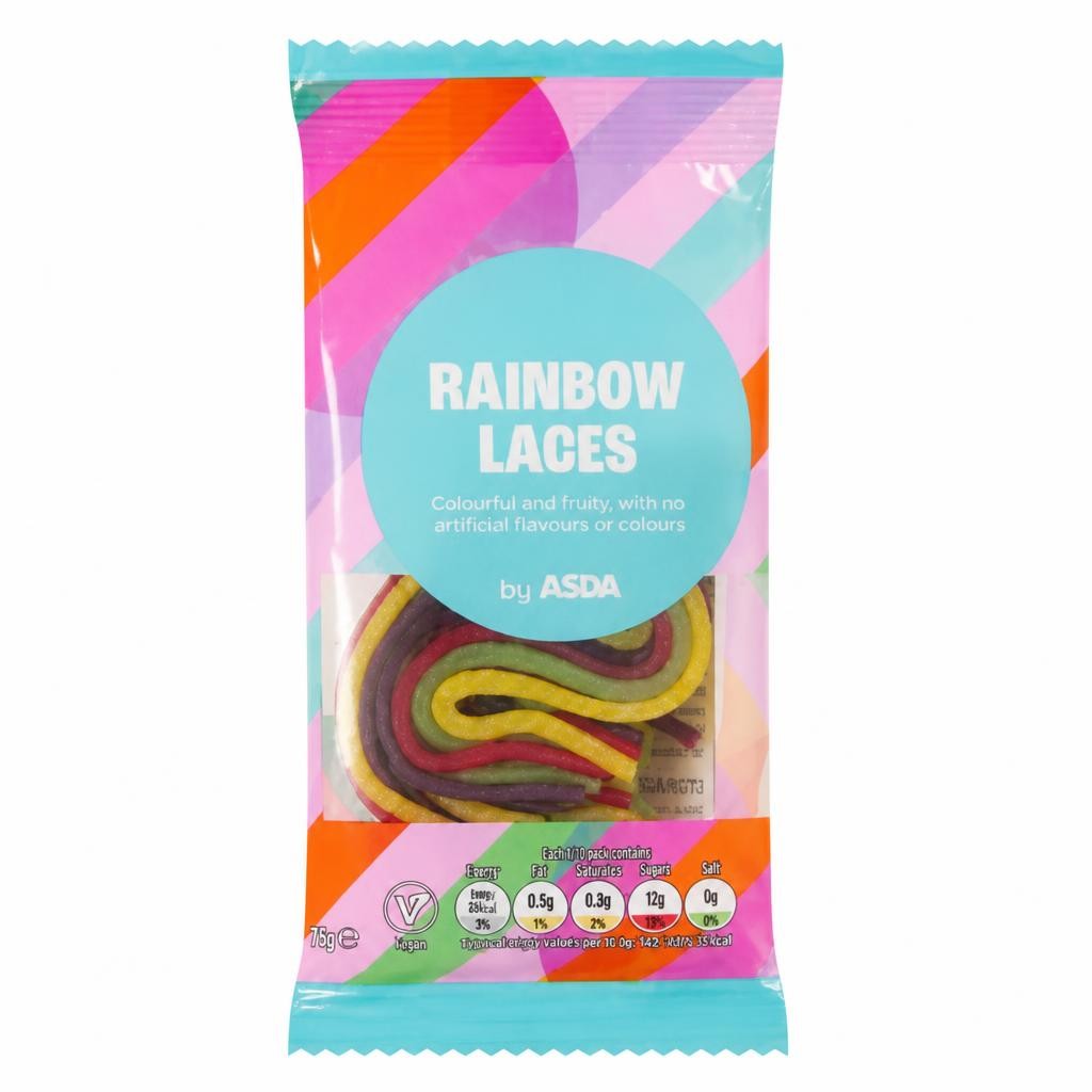 ASDA Rainbow Laces 50g