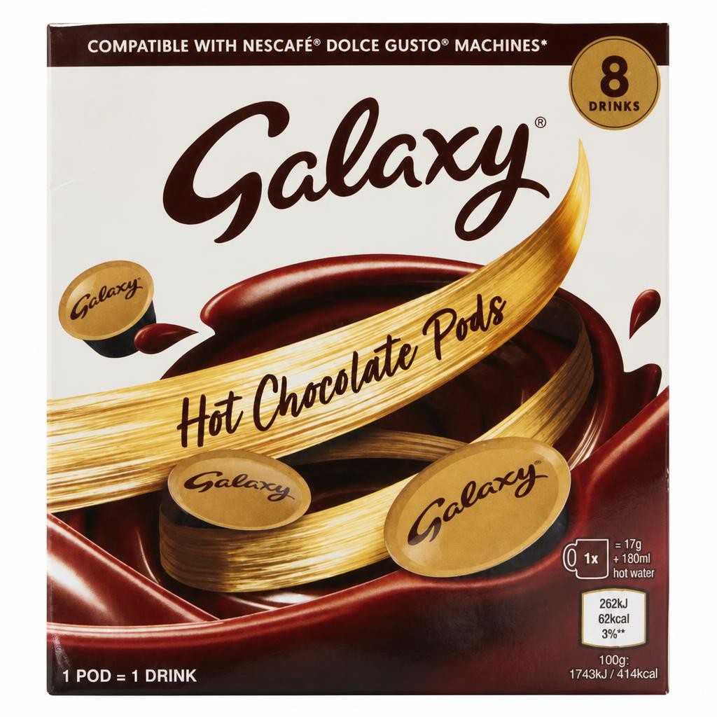 Galaxy Hot Chocolate Pods 8 x 17g (136g)