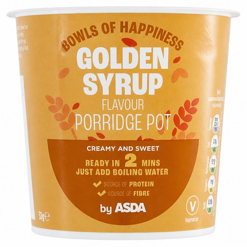 ASDA Golden Syrup Flavour Porridge Pot 57g