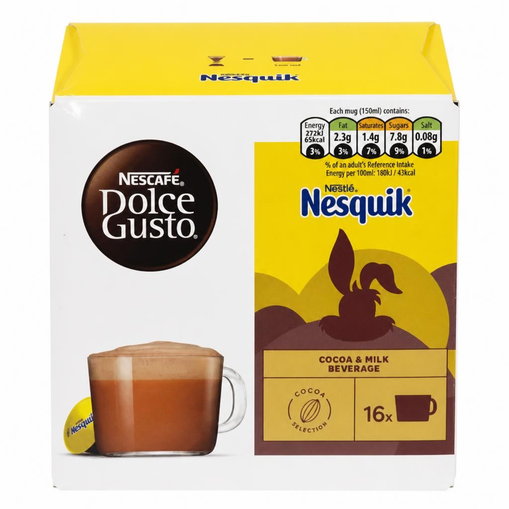Nescafe Dolce Gusto Nesquik Hot Chocolate Pods x16 (16 Servings)