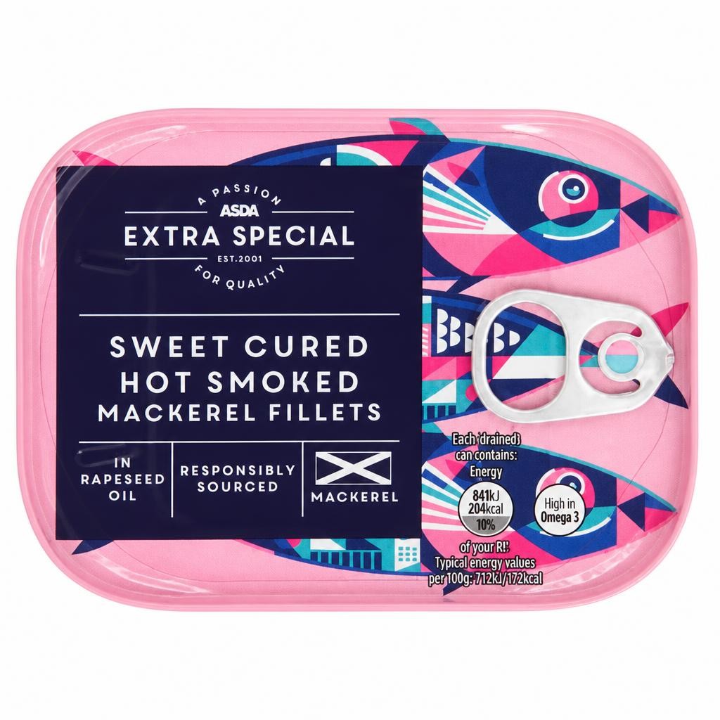 ASDA Extra Special Extra Special Sweet Cured Hot Smoked Mackerel Fillets 110g