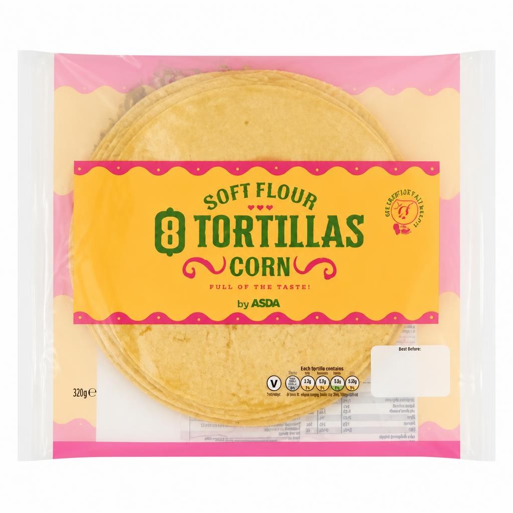 ASDA 8 Corn Tortillas 320g