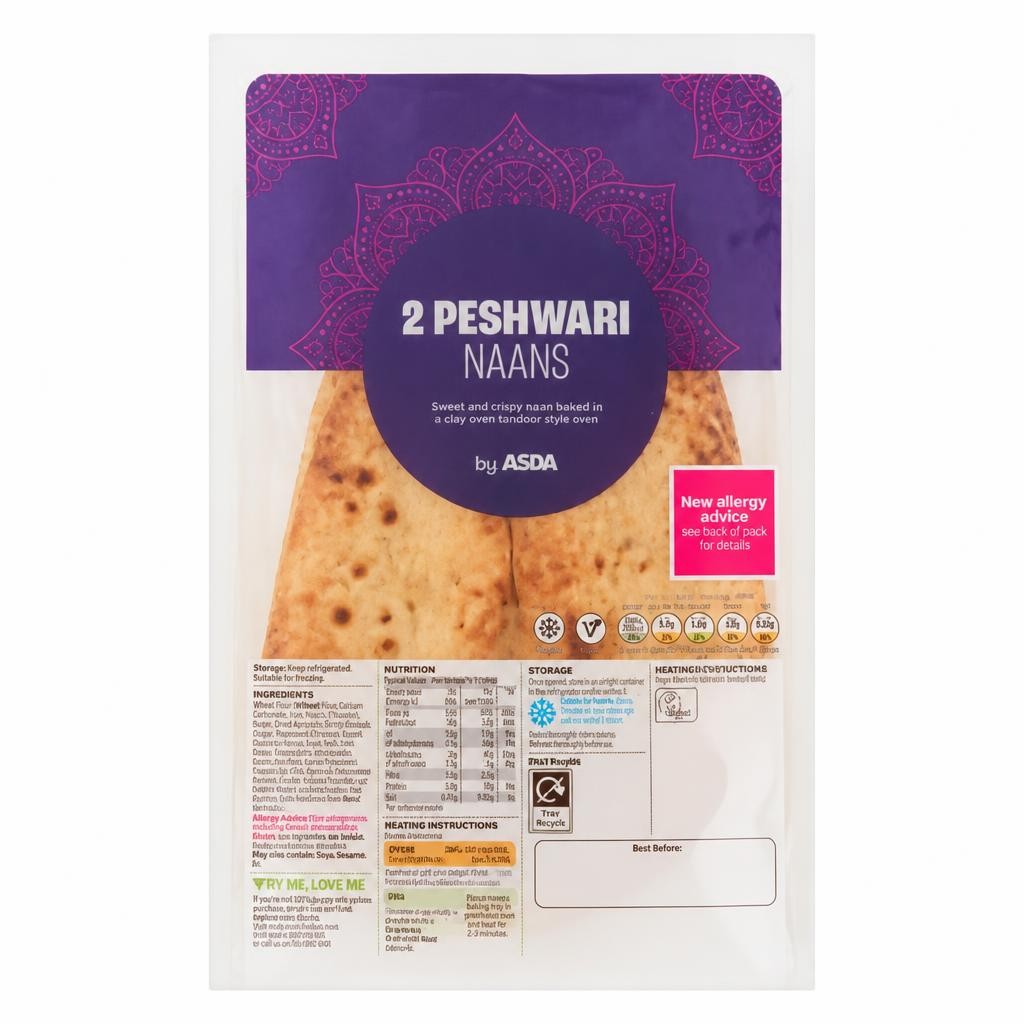 ASDA 2 Peshwari Naans