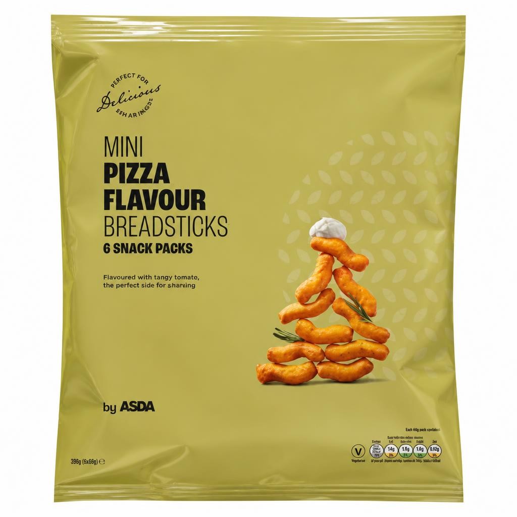 ASDA Mini Pizza Flavour Breadsticks 6 x 20g (120g)