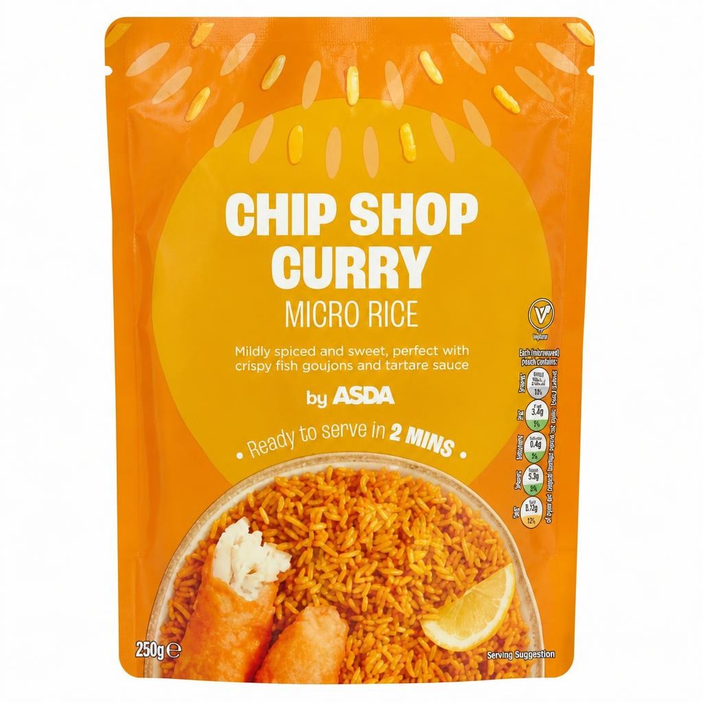 ASDA Chip Shop Curry Micro Rice 250g
