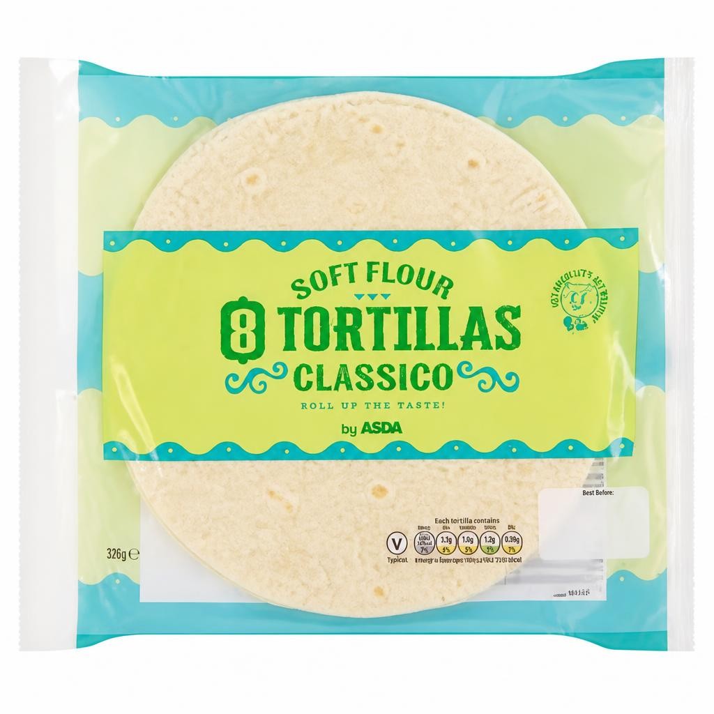 ASDA 8 Soft Flour Tortillas Classico 320g