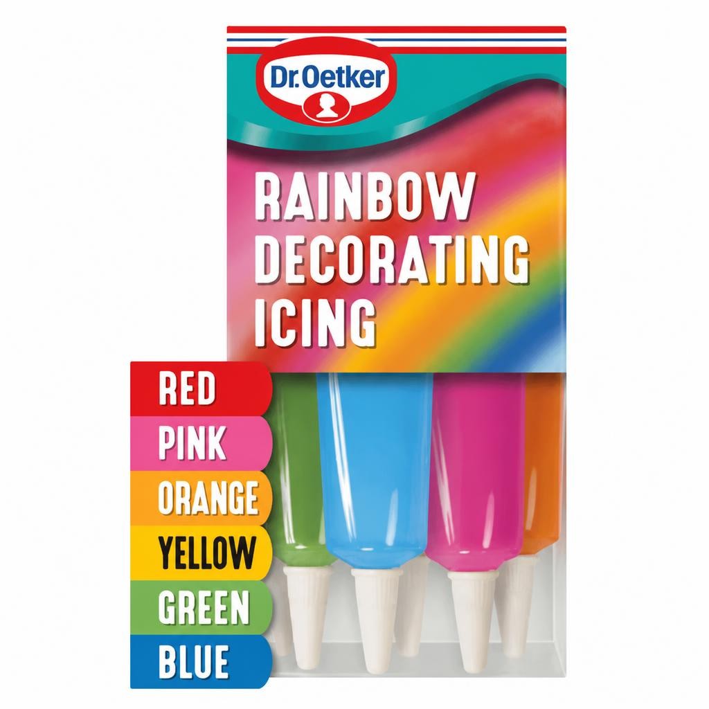 Dr. Oetker Rainbow Decorating Icing 6 x 19g (114g)
