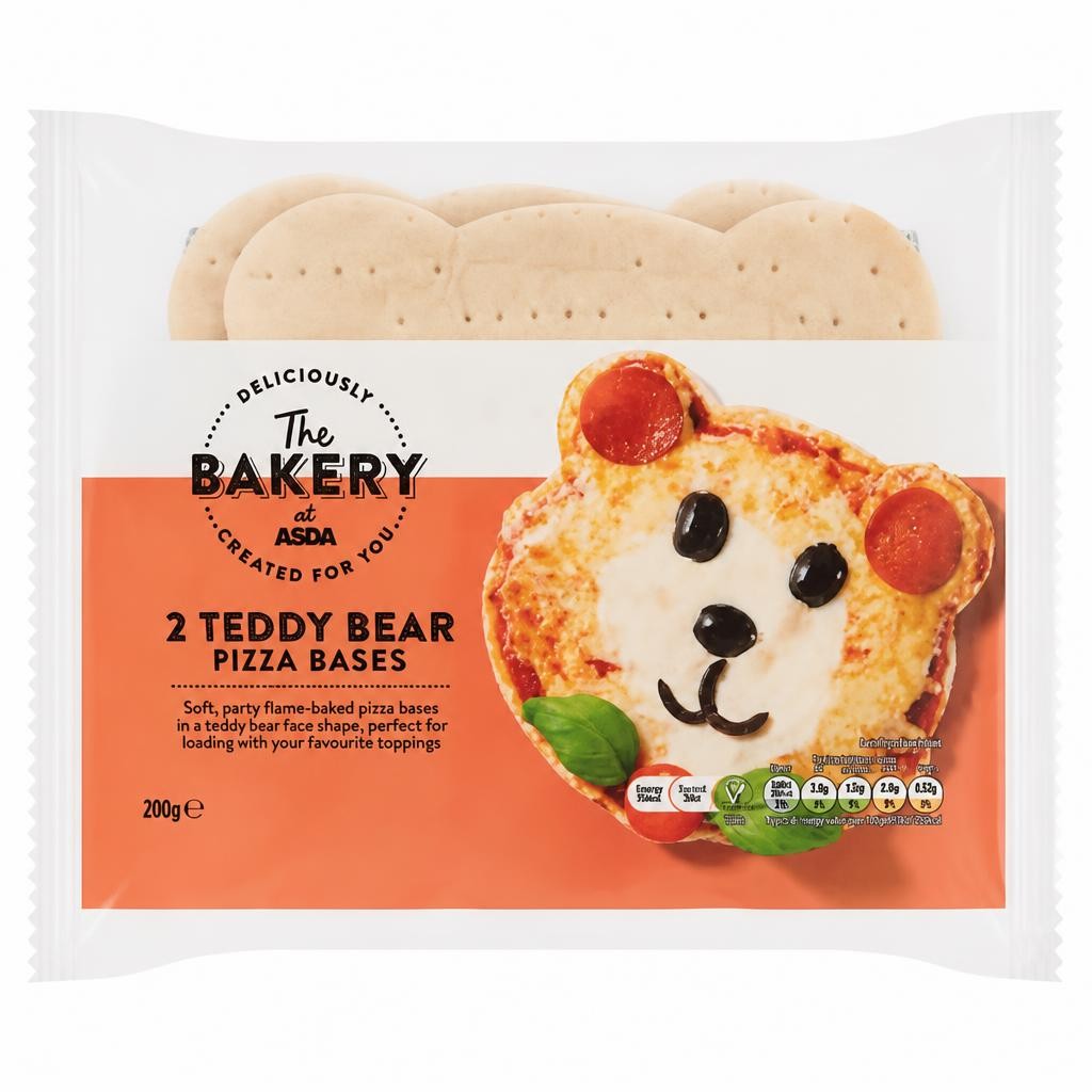 The BAKERY at ASDA The Bakery at  2 Teddy Bear Pizza Bases 200g