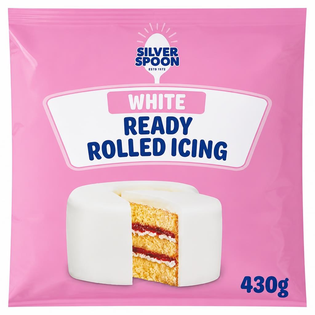Silver Spoon White Ready Rolled Icing 430g