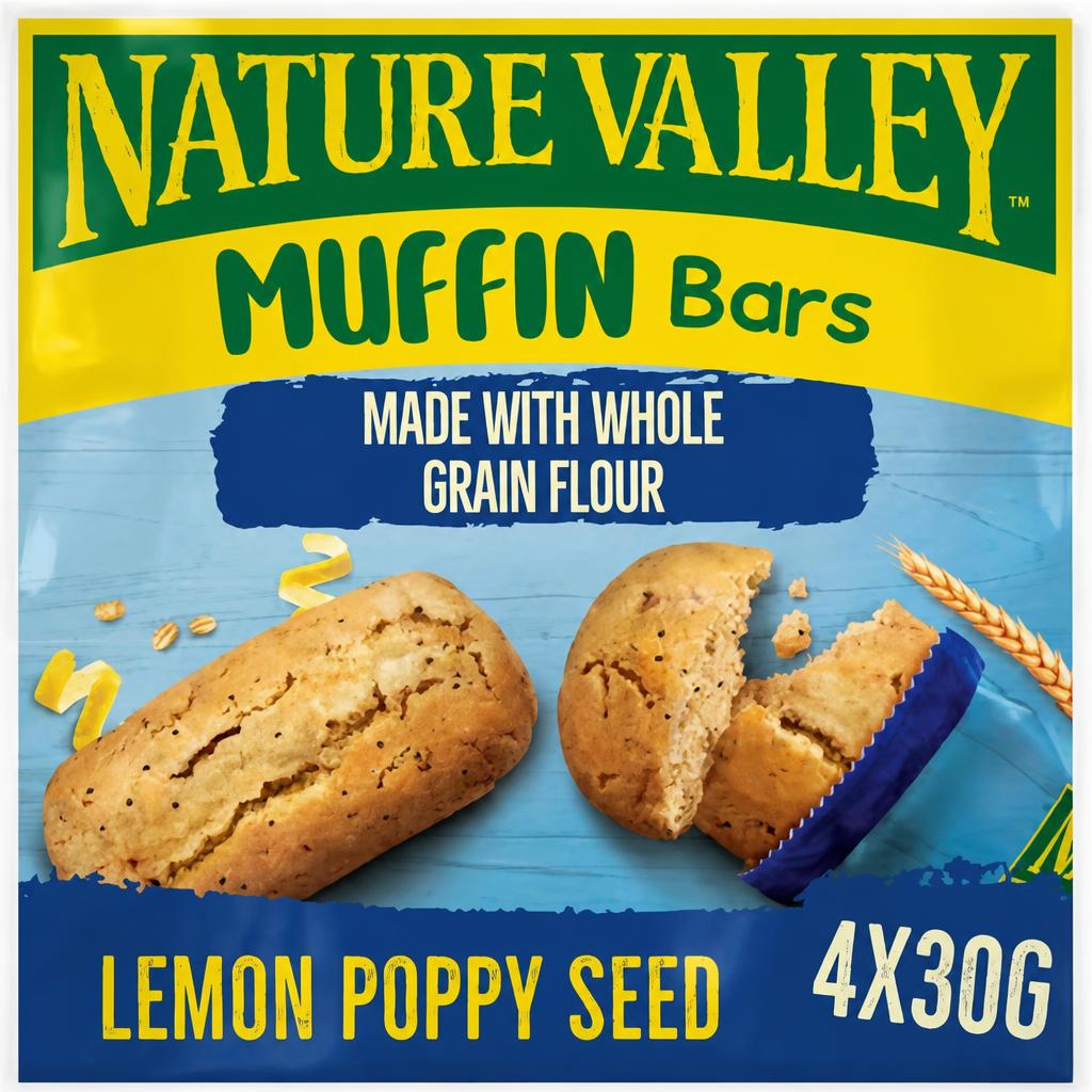 Nature Valley Cereal Bars Muffin Bars Lemon Poppy Seed 4x30g