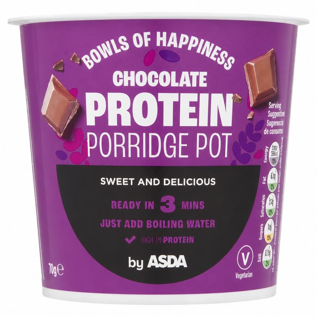 ASDA Chocolate Protein Porridge Pot 70g