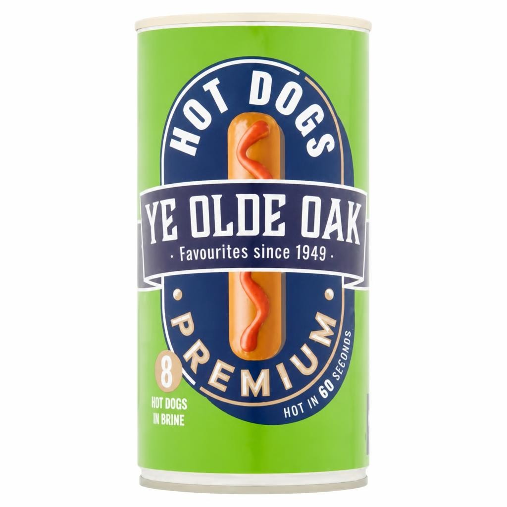 Ye Olde Oak 8 Premium Hot Dogs in Brine 560g