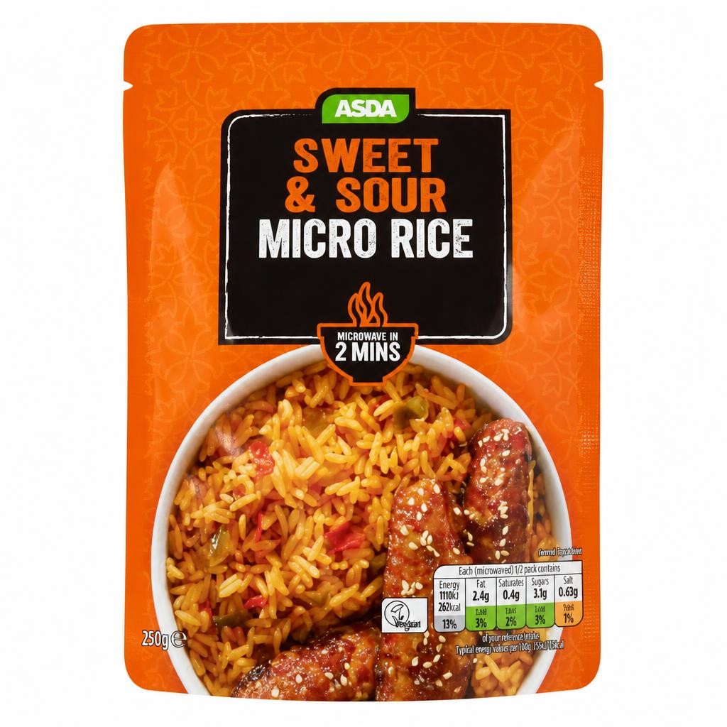 ASDA Sweet & Sour Micro Rice 250g