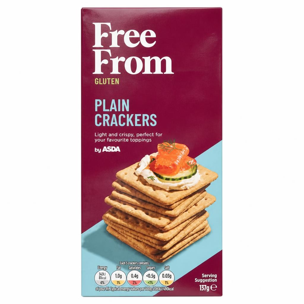 ASDA Free From Free From by  Plain Crackers 137g