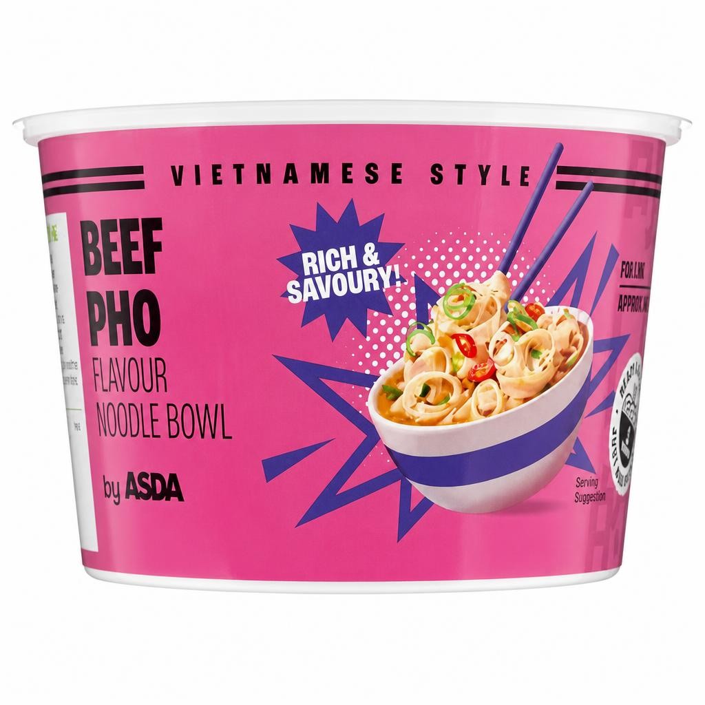 ASDA Vietnamese Style Beef PHO Flavour Noodle Bowl 73g