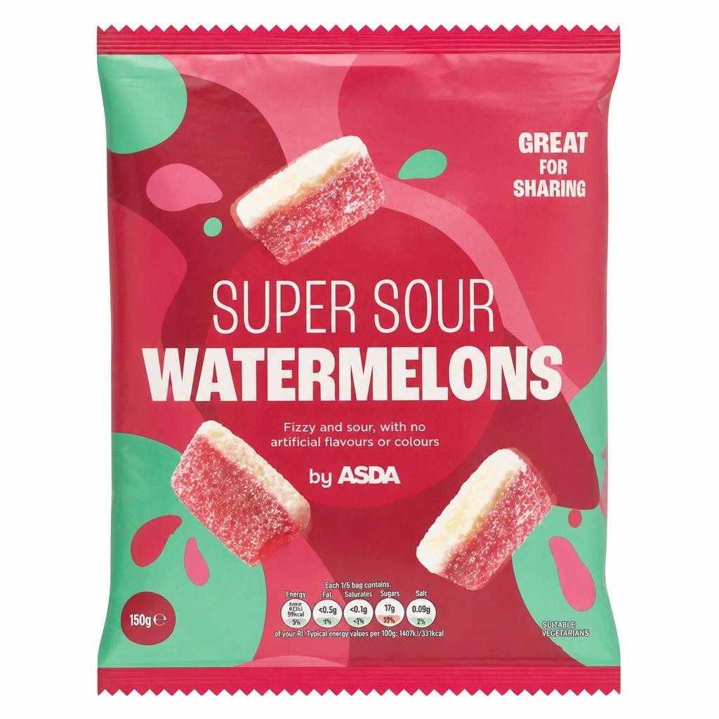 ASDA Super Sour Watermelons 150g
