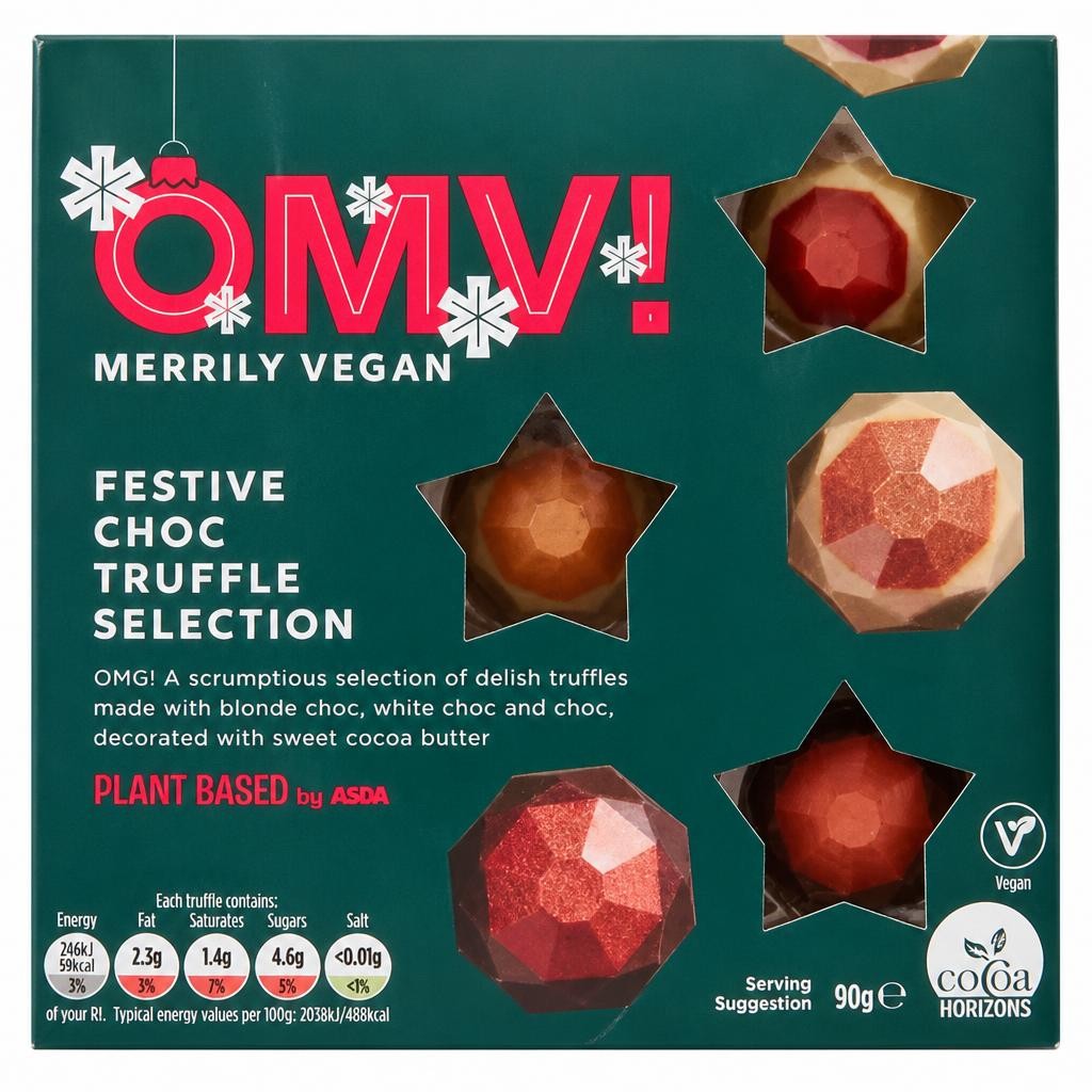 OMV! Deliciously Vegan Plant Based by  OMV! Festive Choc Truffle Selection 90g
