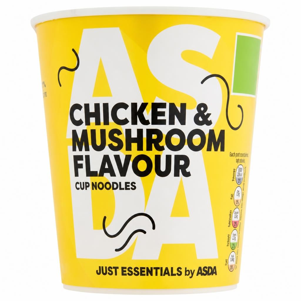 JUST ESSENTIALS by ASDA Just Essentials Chicken & Mushroom Flavour Cup Noodles 70g