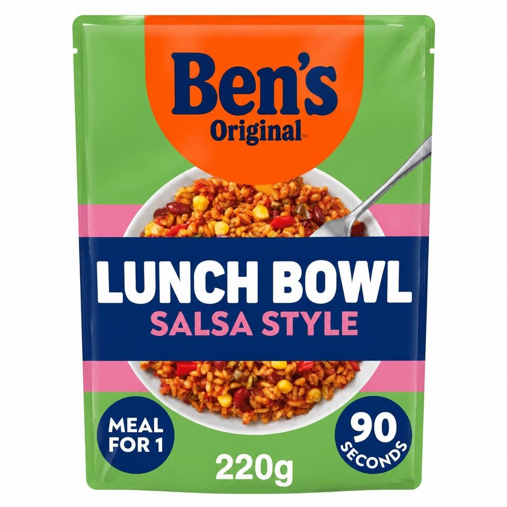 Ben's Original Bens Original Lunch Bowl Salsa Style Wholegrain Microwave Rice Instant Meal 220g